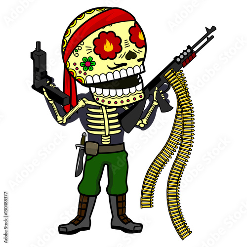 Vector illustration of skeletons