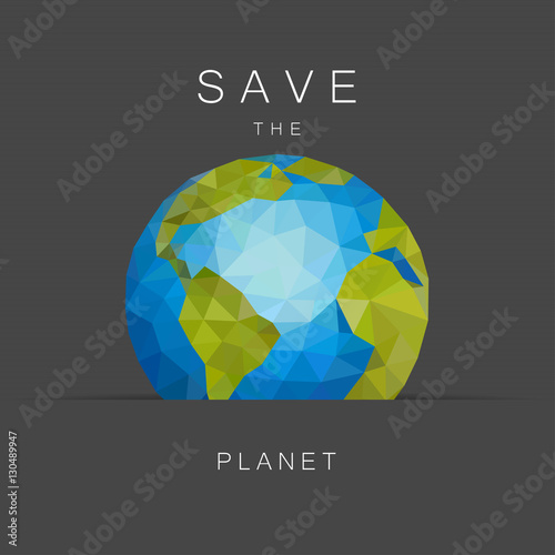 Earth Day Concept. Save the planet design over background. Vector illustration.