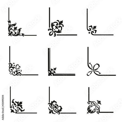 Set of 9 decorative corners
