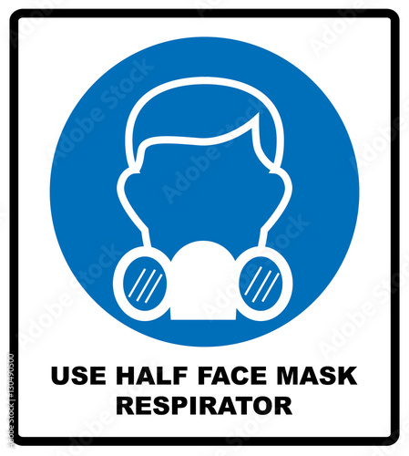 Gas half mask icon in simple style isolated on white background. Protection symbol