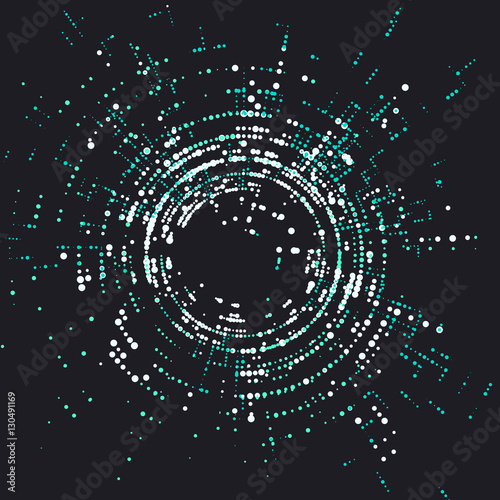 Radial lattice graphic design, abstract background.