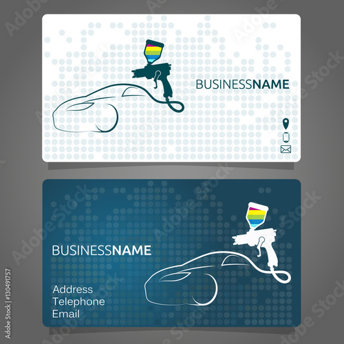 Business card for painting cars