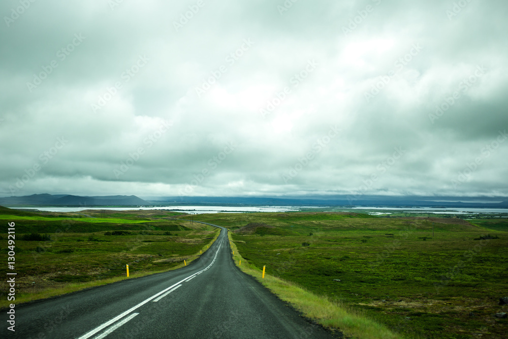 Iceland road landscape