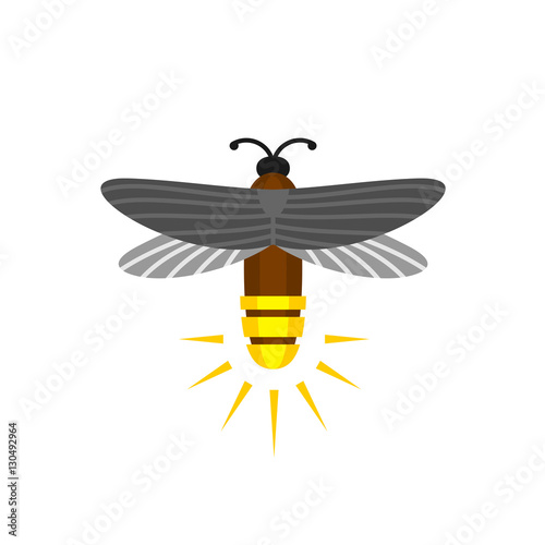 Firefly isolated cartoon vector logo