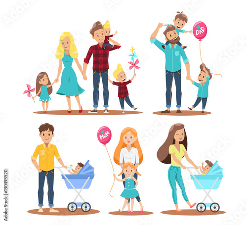 Happy family character design  no2