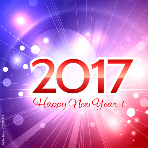 Beautiful Happy New Year 2017 background