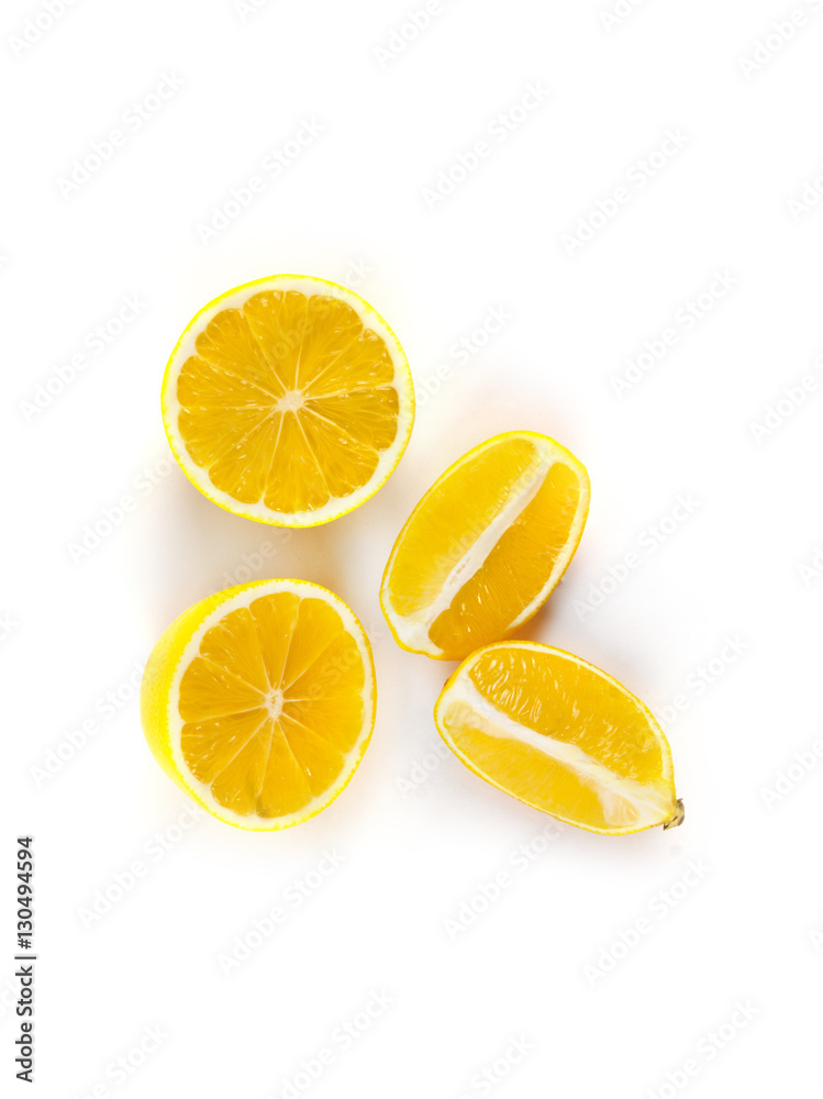 Ripe fresh lemon isolated on white 