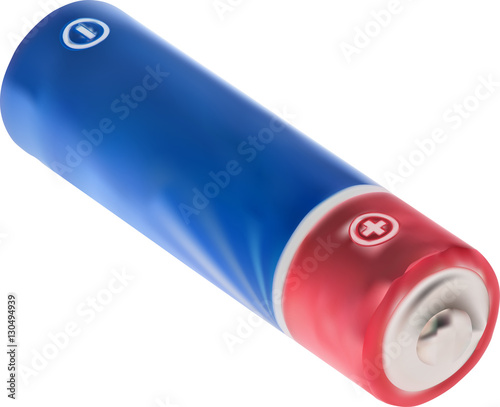 red and blue battery illustration