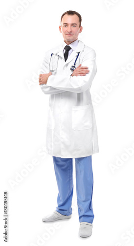 Doctor with crossed hands i...