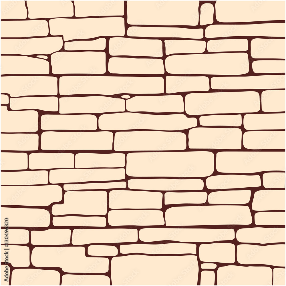 Naklejka premium Brick Wall Stone Seamless Pattern Background Decoration