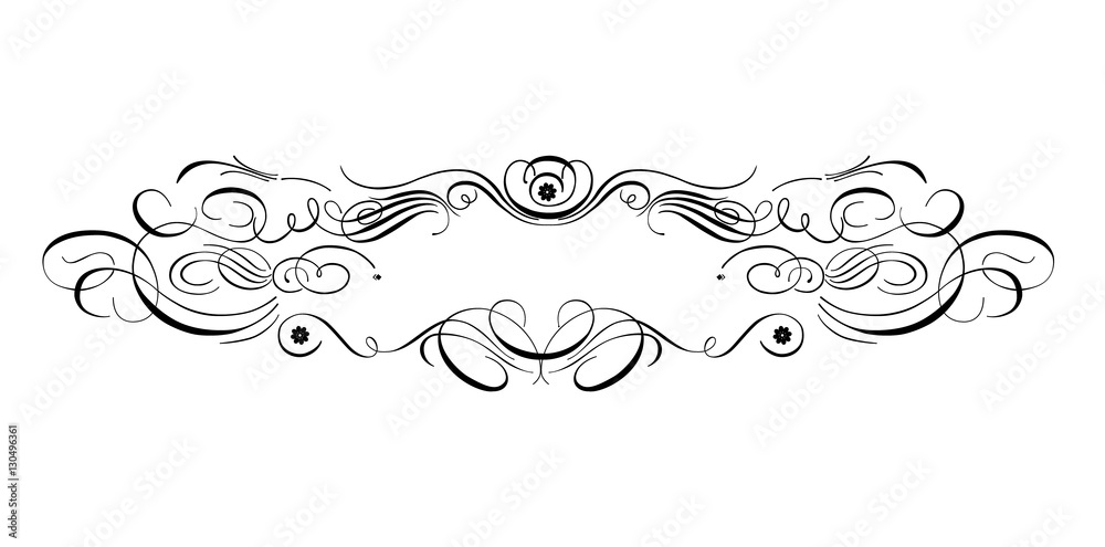 Decoration with ornamental calligraphic element