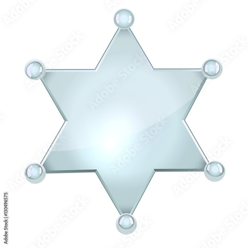 Blank silver sheriff star
