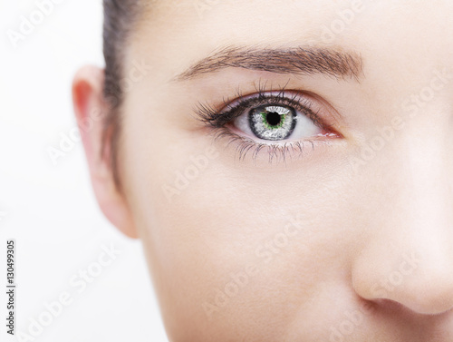 Beautiful insightful look woman's eye