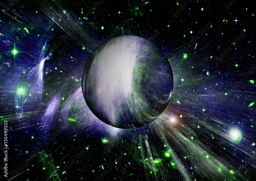 Obraz premium Stars, dust and gas nebula in a far galaxy