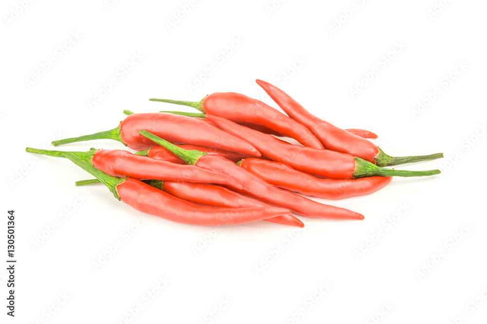 Red chili peppers isolated on a white background with clipping path Red chili peppers isolated on a white background with clipping path