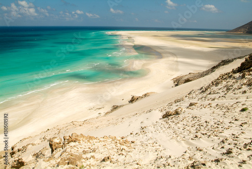 The beach of Qalansiya on the island of Socotra photo