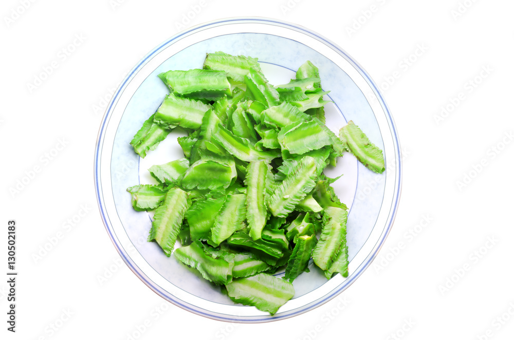 a dish of vegetable name Winged, usually serve as a side dish with chili paste a dish of vegetable name Winged, usually serve as a side dish with chili paste
