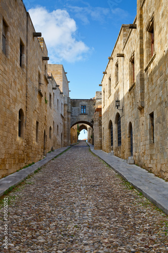 Kollakio town quarter in the historic town of Rhodes.