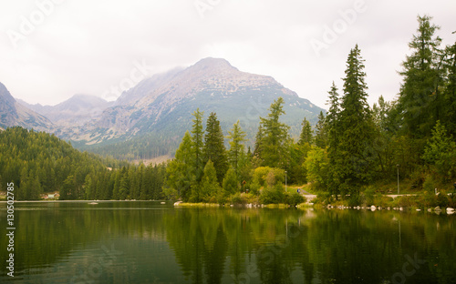 A beautiful mountain lake landscape in Tatry, Slovakia © dachux21