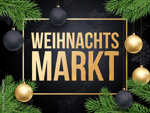 Christmas Sale German Weihnachtsmarkt discount promo poster photo