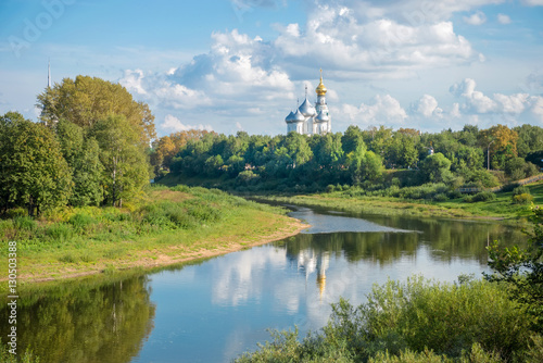 View of the Vologda Kremlin from the river. Russia, 