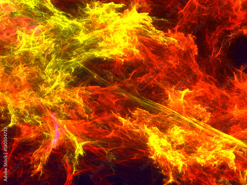 Fototapeta premium Colourful fractal background - abstract digitally generated imag