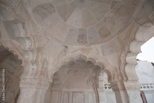 Graphic symbols  patterns and tracery in Agra Fort  Agra  Uttar Pradesh state  India