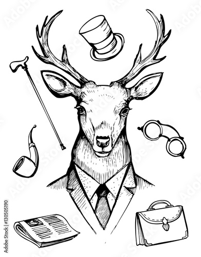 Deer in suit