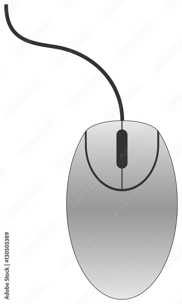 Gray computer mouse on white background. Vector design. Gray computer mouse on white background. Vector design.