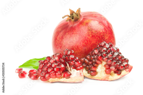 Granatum fruit isolated on a white background cutout