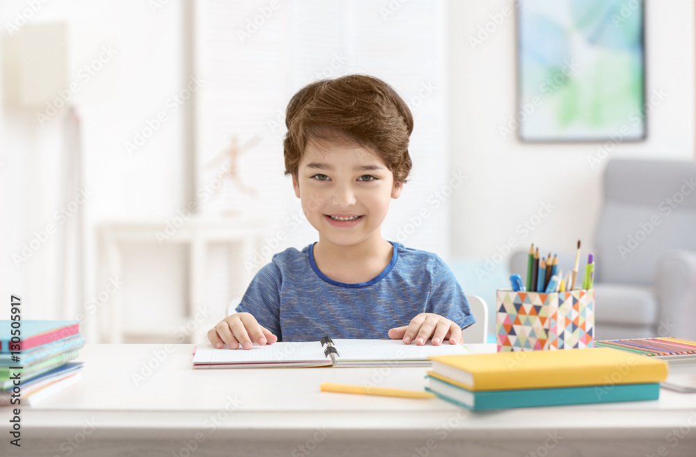 Cute little boy smiling, on blurred background Cute little boy smiling, on blurred background