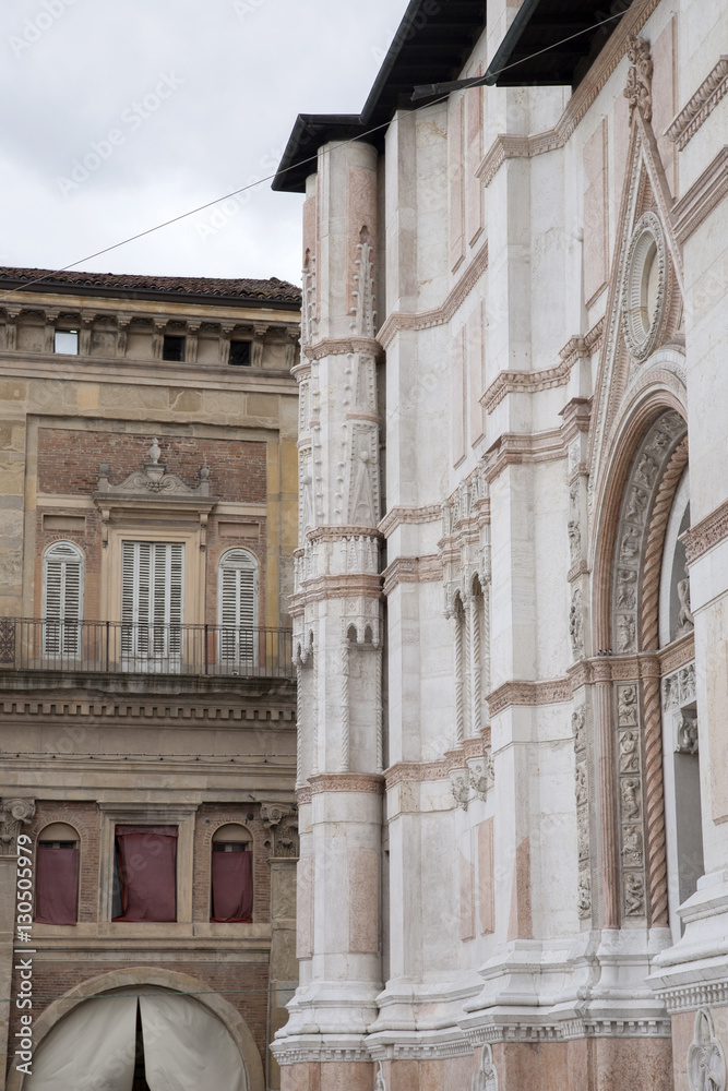 Cathedral Church Building Entrance; Piazza Maggiore Square; Bolo