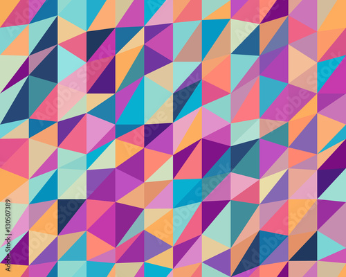 Wallpaper Mural Vector Seamless Multicolor Triangle Low Poly Geometric Pattern Torontodigital.ca