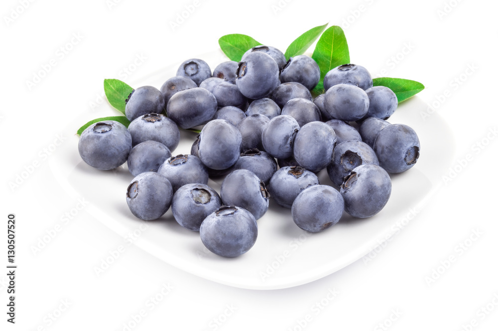 Whortleberry isolated on a white background cutout Whortleberry isolated on a white background cutout