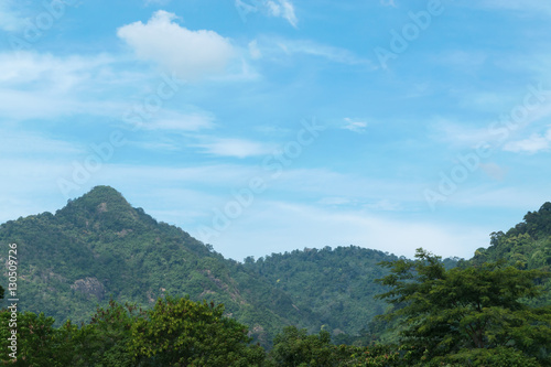 Sky with mountains.