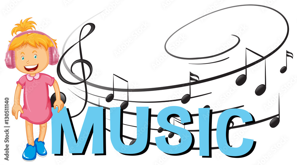 Font design with word music Font design with word music