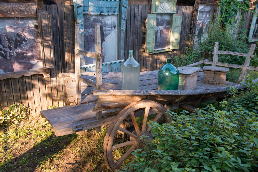 custom made wallpaper toronto digitalOld and used wagon standing near green bushes