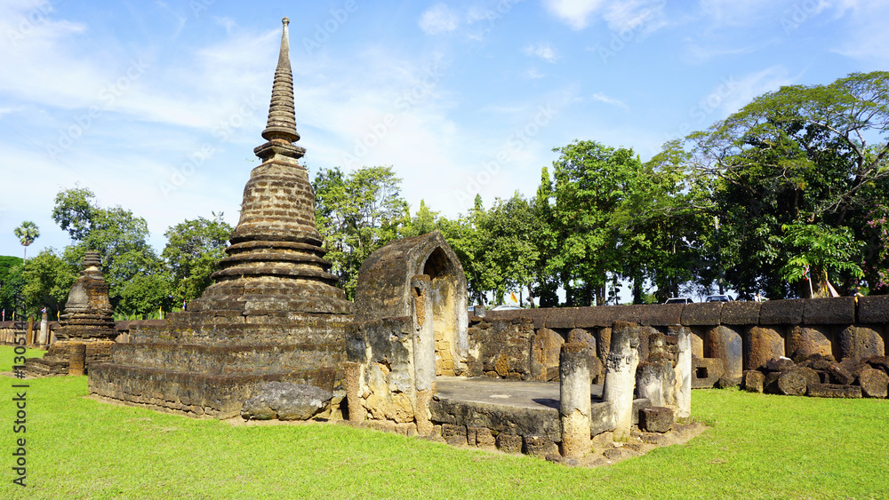pagoda in Sukhothai temple world heritage