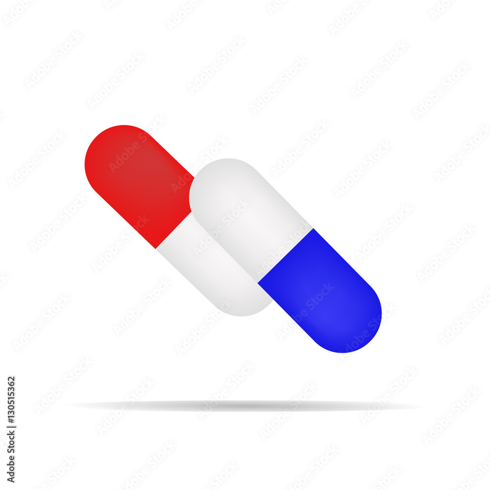 two tablets, red pill, blue pill two tablets, red pill, blue pill