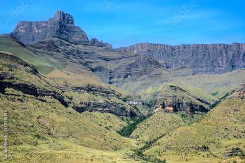 Amphitheater at Royal Natal National Park in the Drakensberg Mountains, South Africa photo