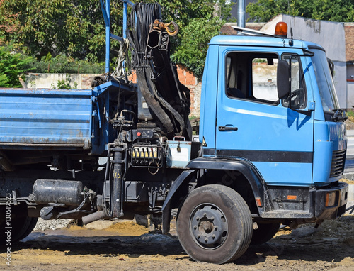 Truck with a crane