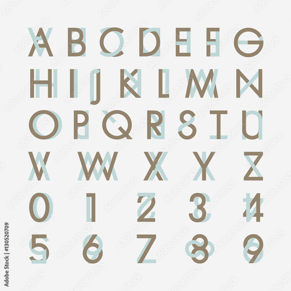 Alphabetic fonts and numbers