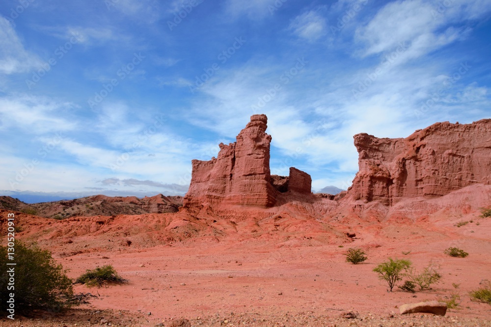 Impressions of the Canyon Quebrada de las Conchas with walls of rock displaying a multitude of red hues close to Cafayate in Chile, South America Impressions of the Canyon Quebrada de las Conchas with walls of rock displaying a multitude of red hues close to Cafayate in Chile, South America