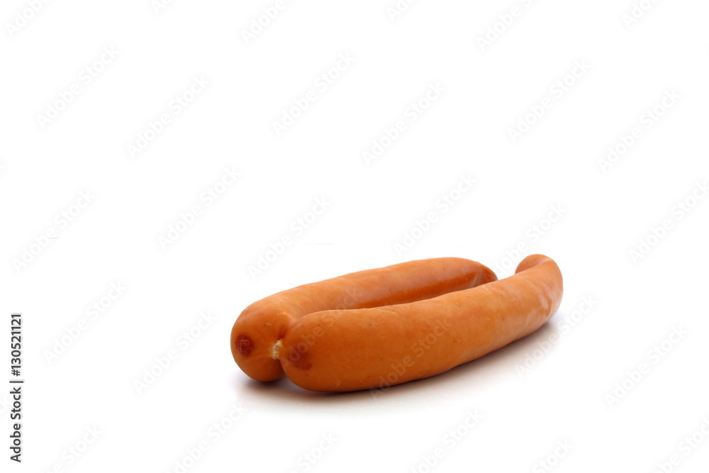 Wiener Würstchen auf einem weißen hintergrund Wiener Würstchen auf einem weißen hintergrund
