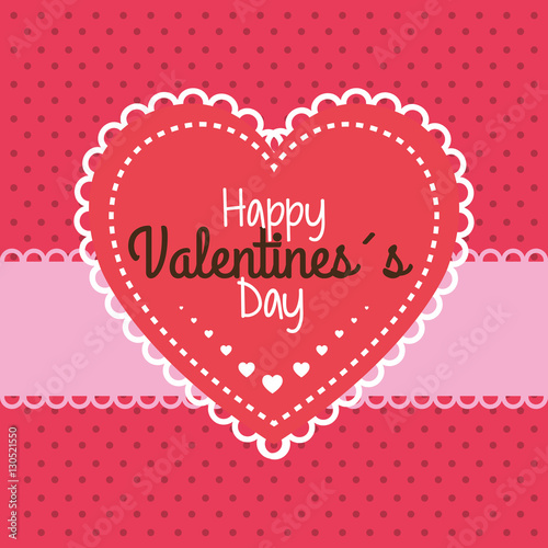 happy valentines day card vector illustration design
