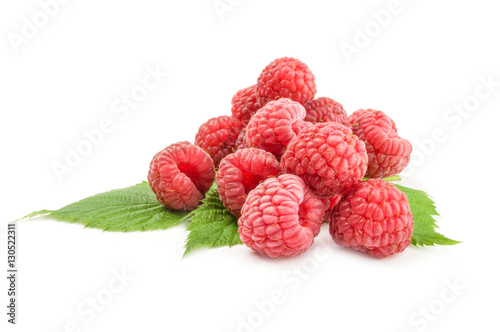 Raspberries isolated on a white background with clipping path