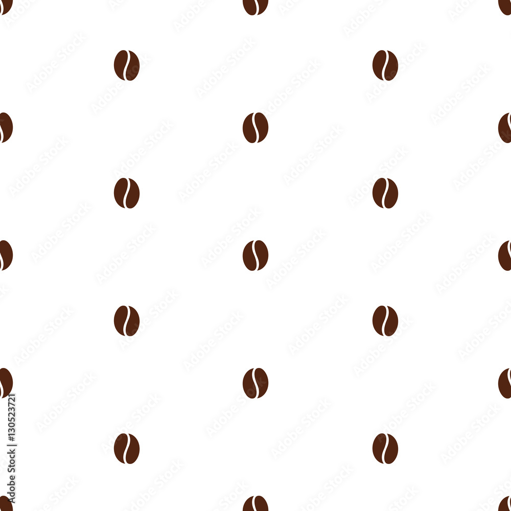Fototapeta premium Coffee bean seamless pattern