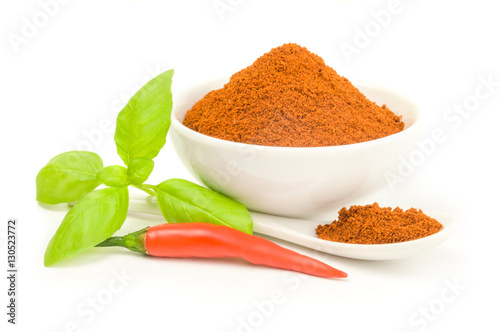 Ground cayenne pepper isolated on a white background cutout