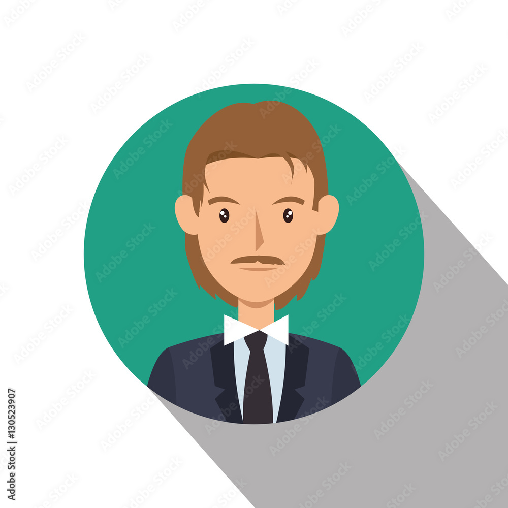 businessman character avatar icon vector illustration design