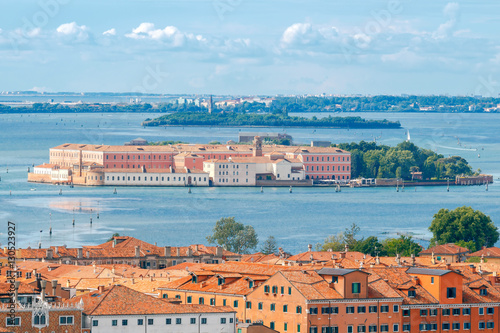 Aerial view of Venice.